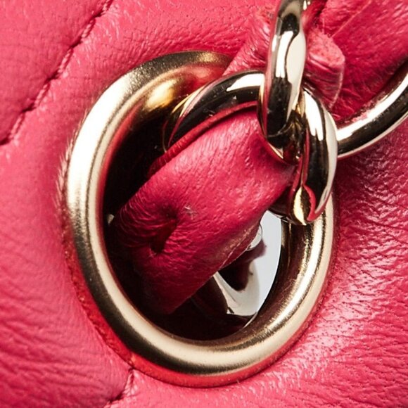Chanel Pink Chevron Quilted Lambskin Leather Classic Mini Rectangular Bag - Picture 7 of 10